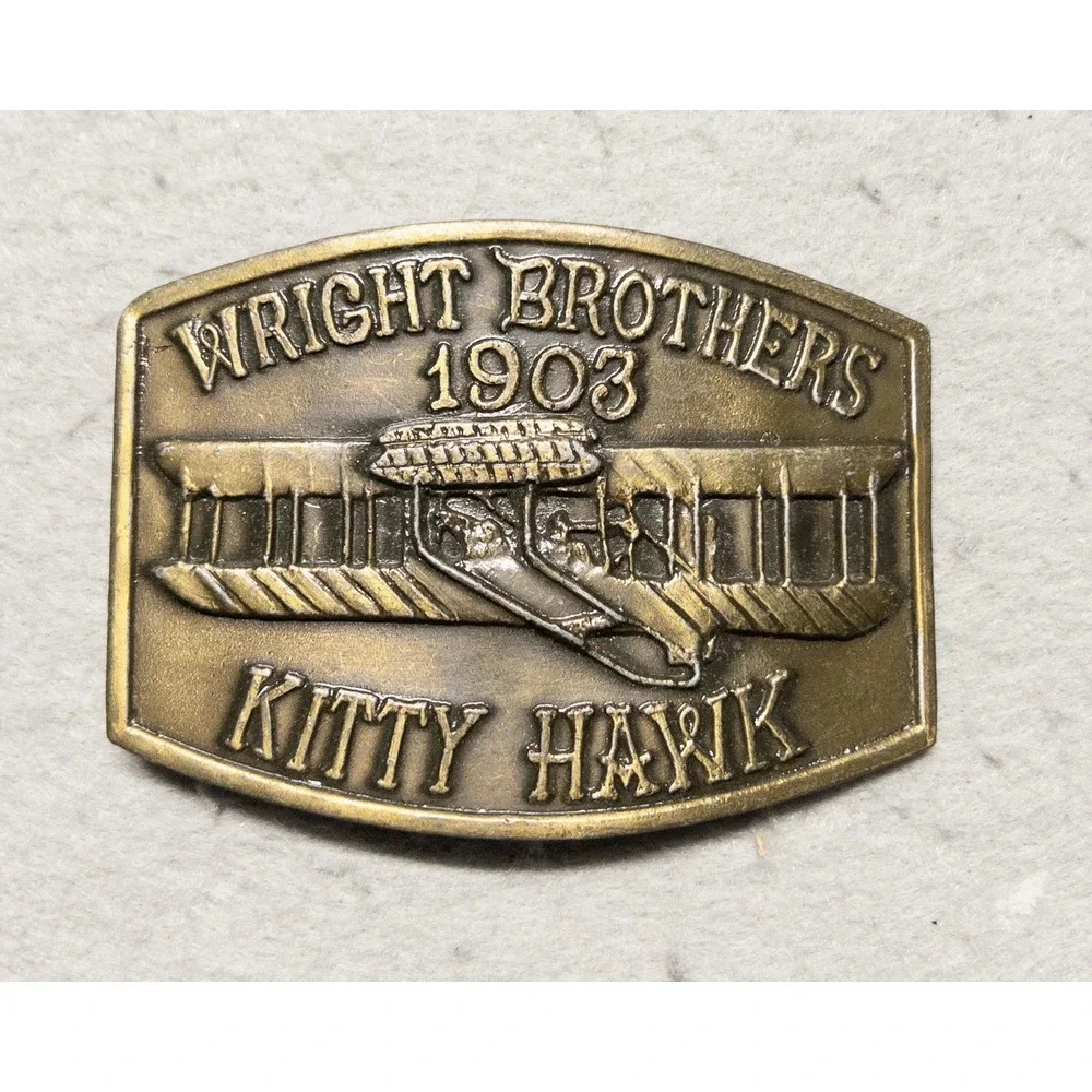 Wright Brothers Kitty Hawk 1903 Belt Buckle‎ First In Flight